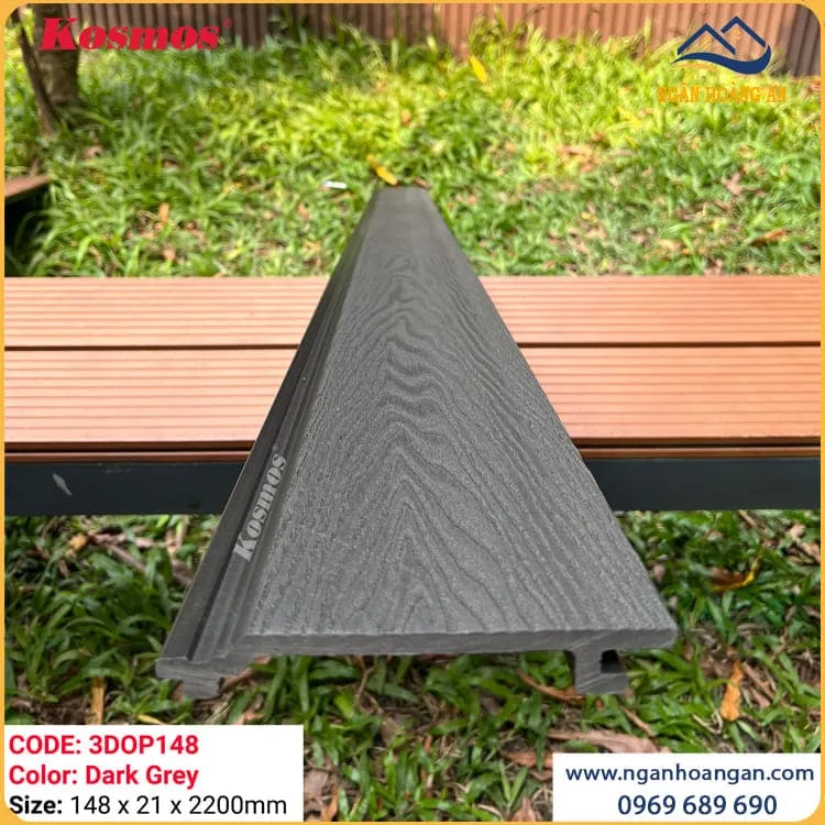 Tấm Ốp Tường Ngoài Trời Kosmos 3DOP148X3M  Dark Grey